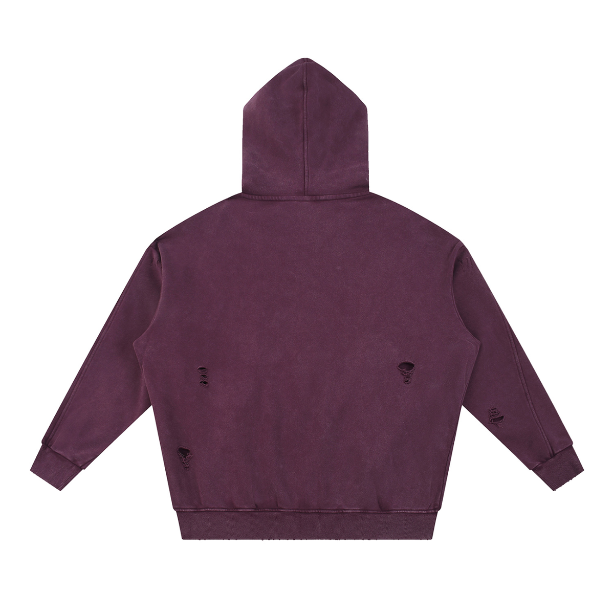 DISTRESSED PANEL HOODIE